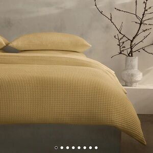 Elegant Cotton Waffle Weave Duvet Cover California King
